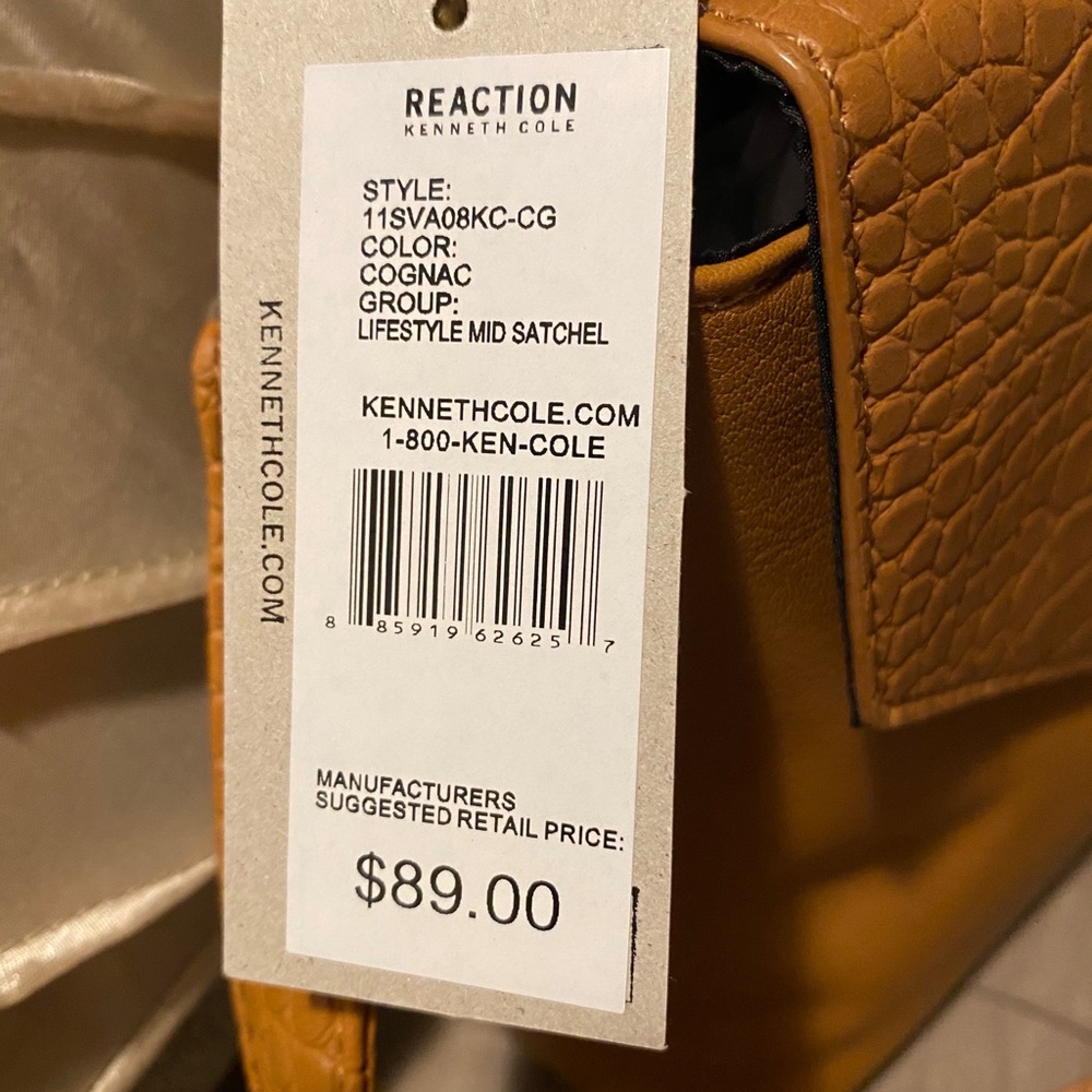 Kenneth Cole Reaction Cognac Lifestyle Mid-Satchel - Picture 8 of 13